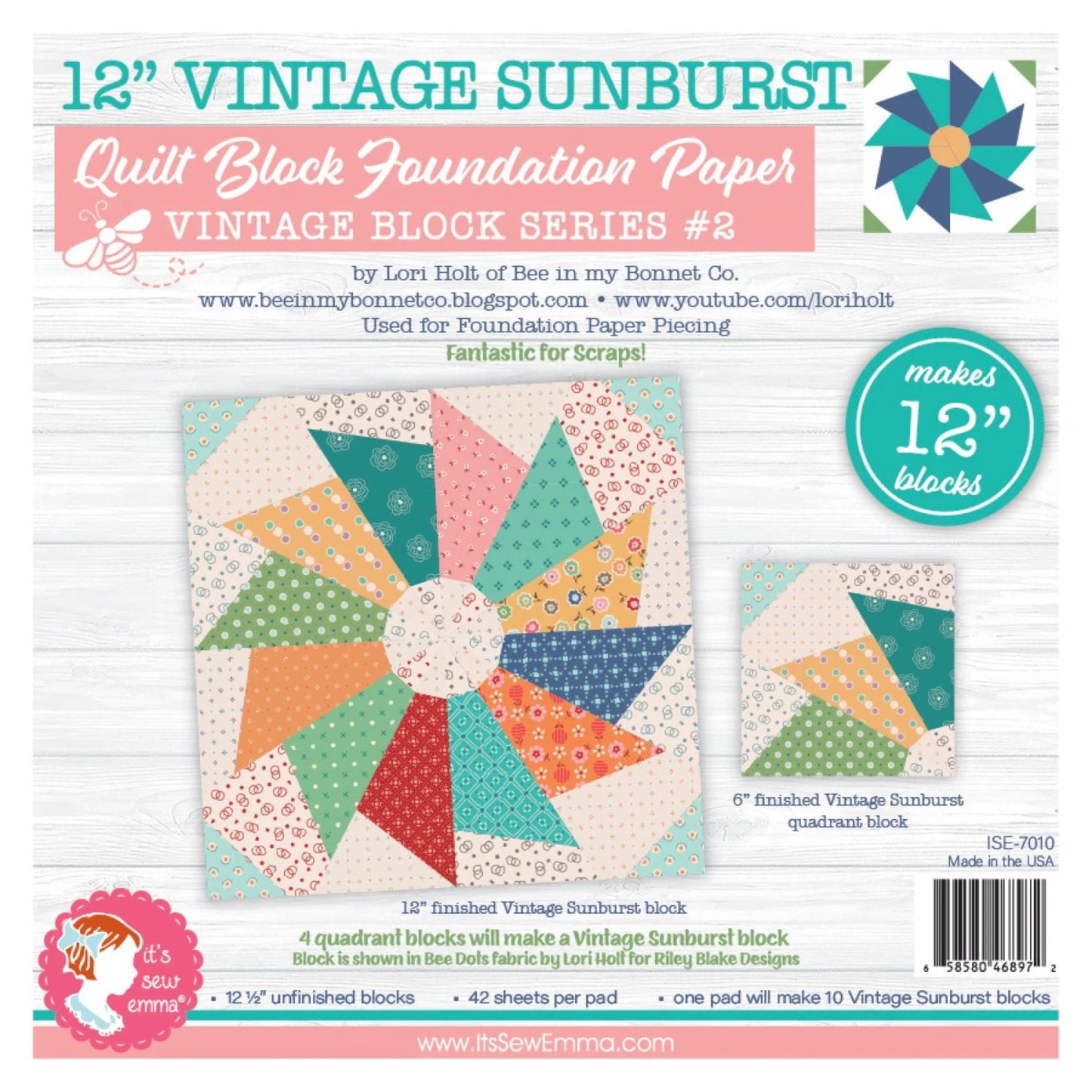 Foundation Papers-!2 Inch Vintage Sunburst