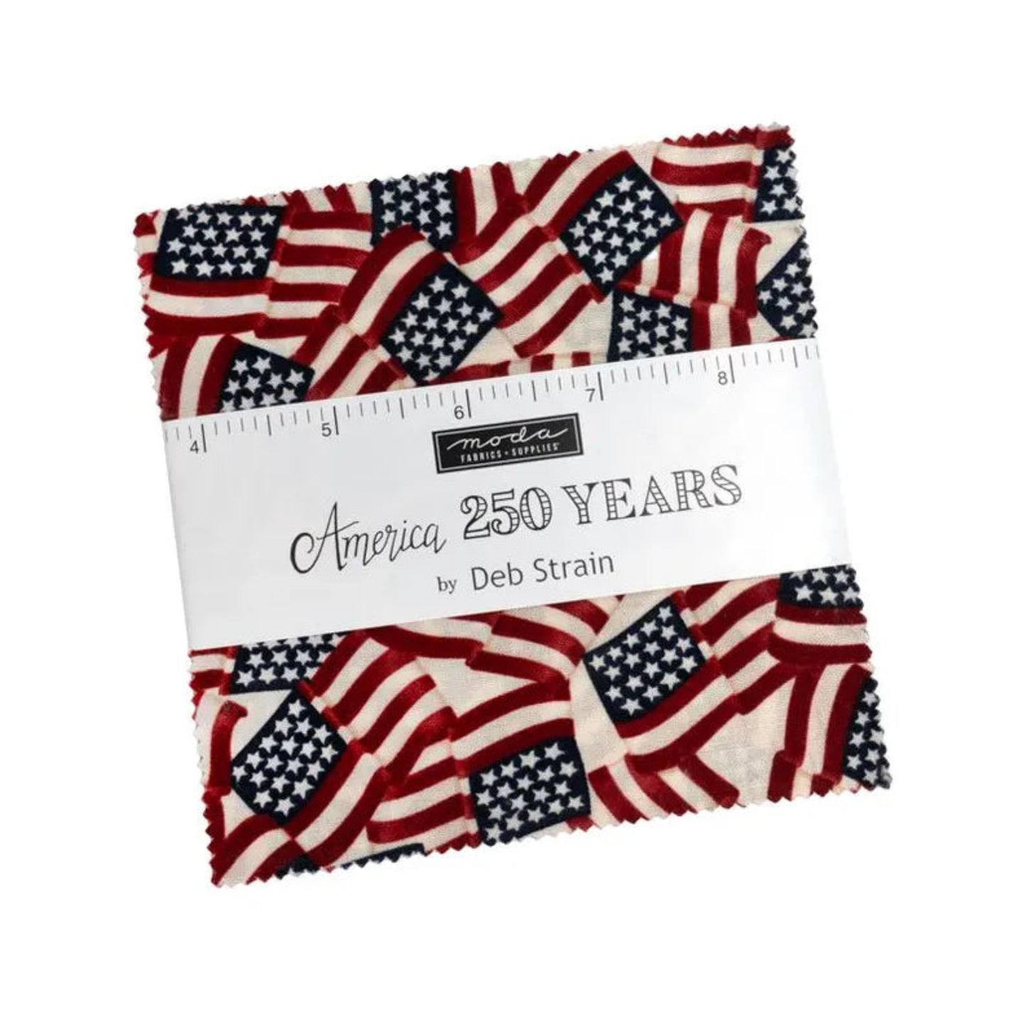 America 250 Years Charm Pack by Moda Fabrics-42-5 Inch Squares