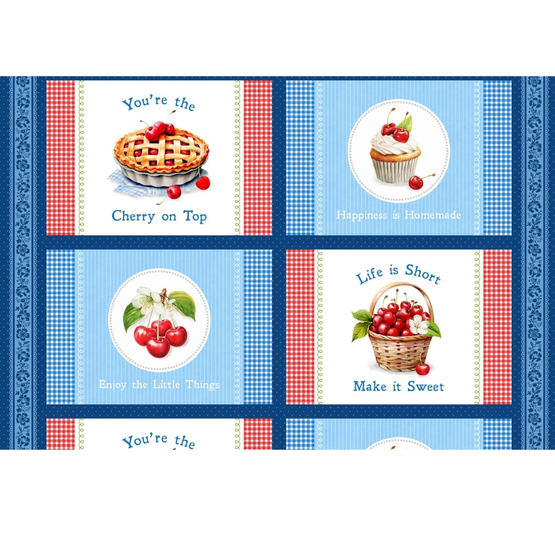 Sweet Cherry Placemat Panel by Wilmington Prints