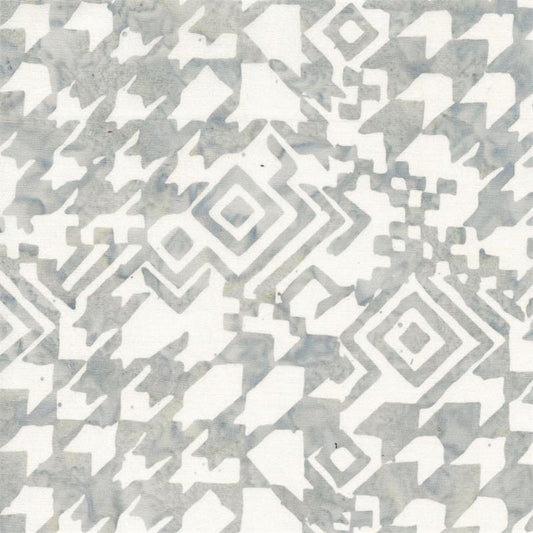 Batik Textiles-#5729-Gray Novelty Print on Cream B/G-Fat Quarter