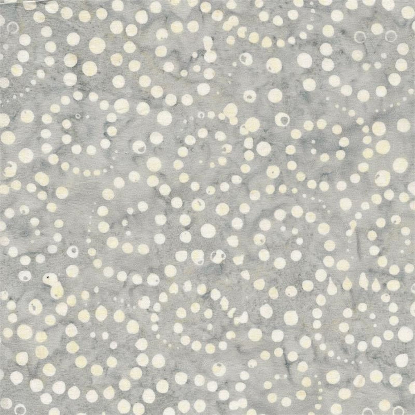Batik Textiles-#5733-Novelty Print-White Circles-Gray B/G-Fat Quarter