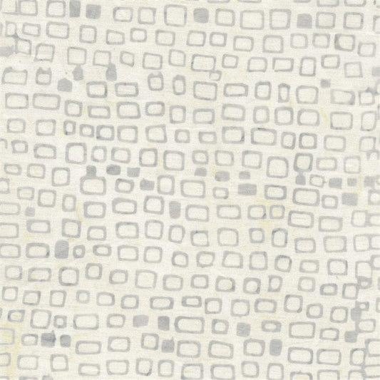 Batik Textiles-#5734-Gray Squares on Cream B/G-Fat Quarter