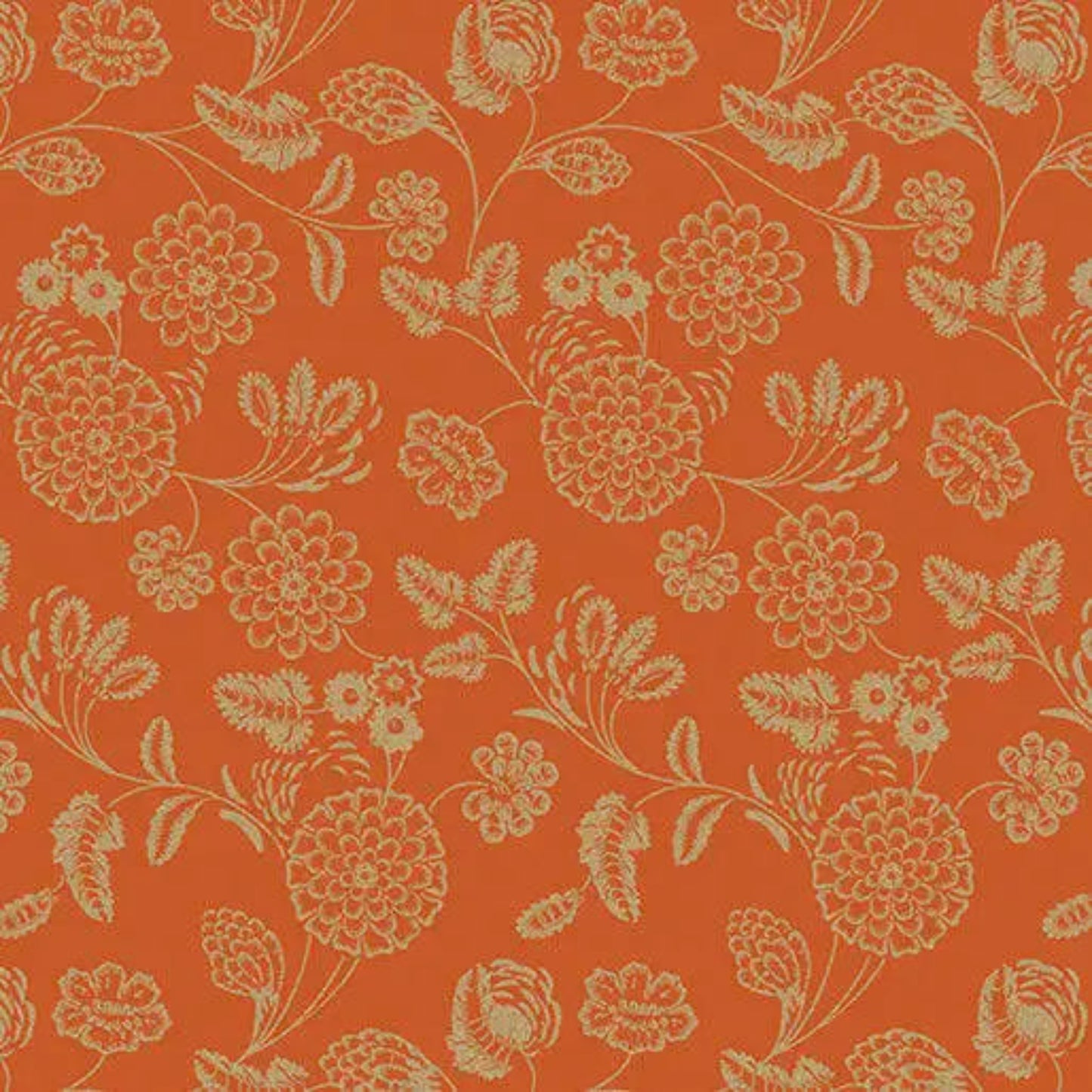 Elegant Jacobean Design-Pumpkin-Benartex-BTY