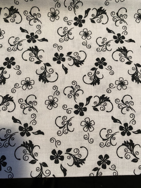 Black on White Novelty Print-Choice Fabrics-By The Yard