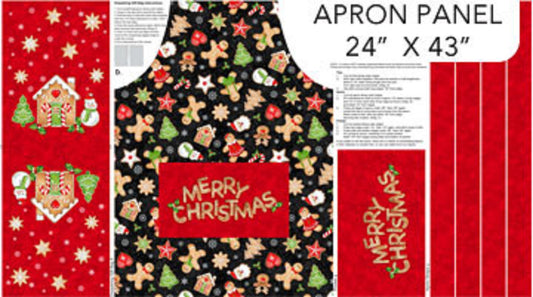 Sugar Coated-Child's Apron Panel-Christmas-Northcott Fabrics