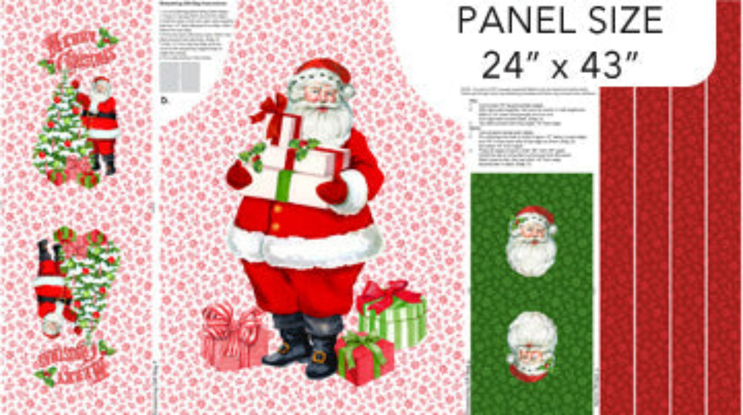 Vintage Christmas-Child's Canvas Apron and Gift Bag Panel by Northcott Fabrics