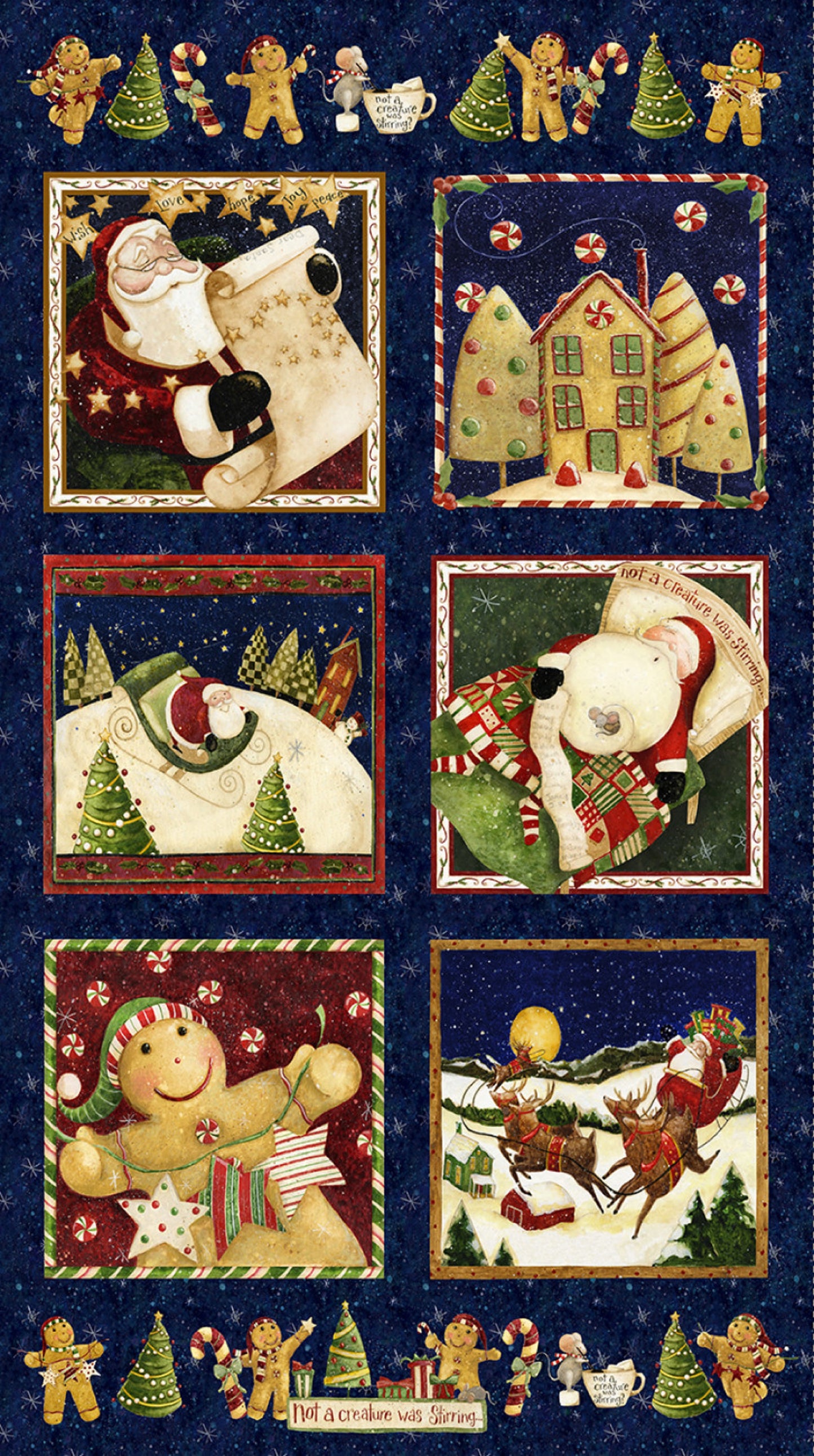 Gingerbread Christmas Panel by Clothworks