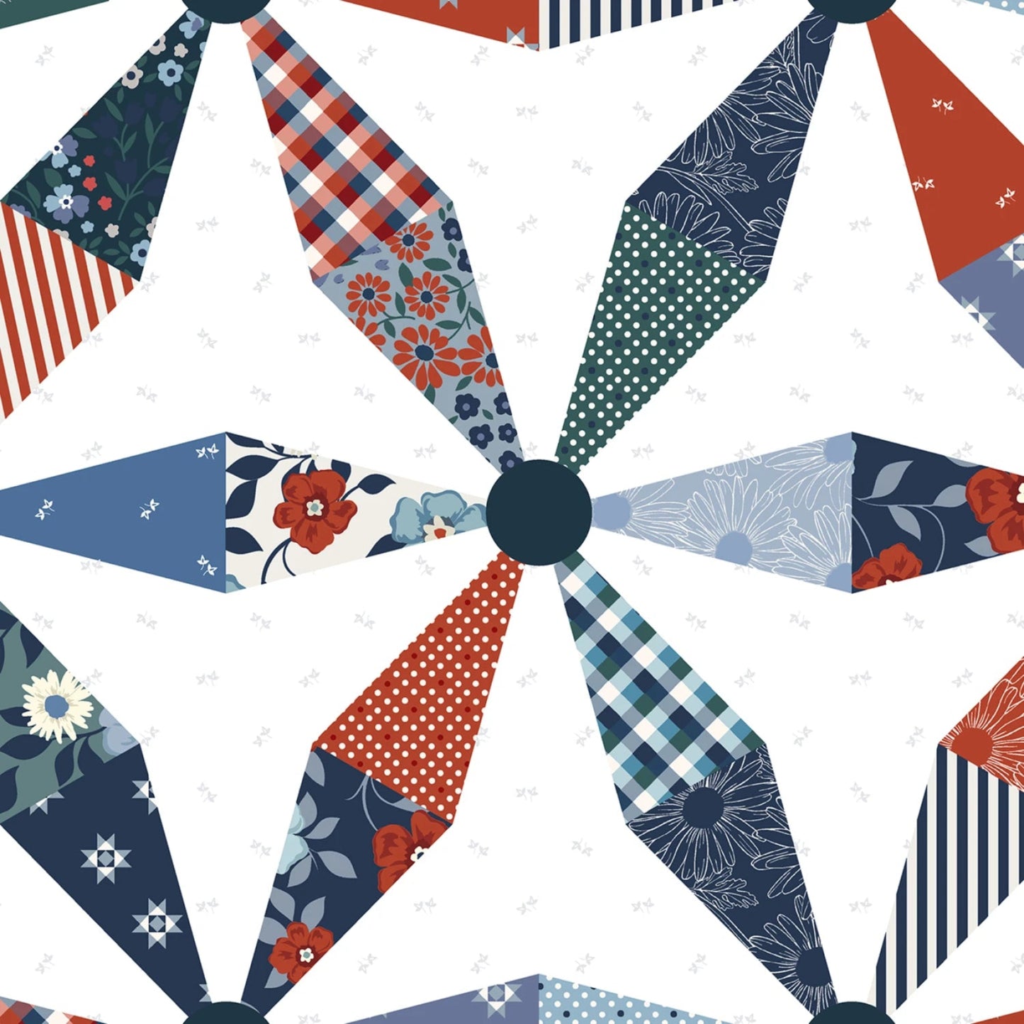 Multi Spinning Daisies Wholecloth by Windham Fabrics-BTY