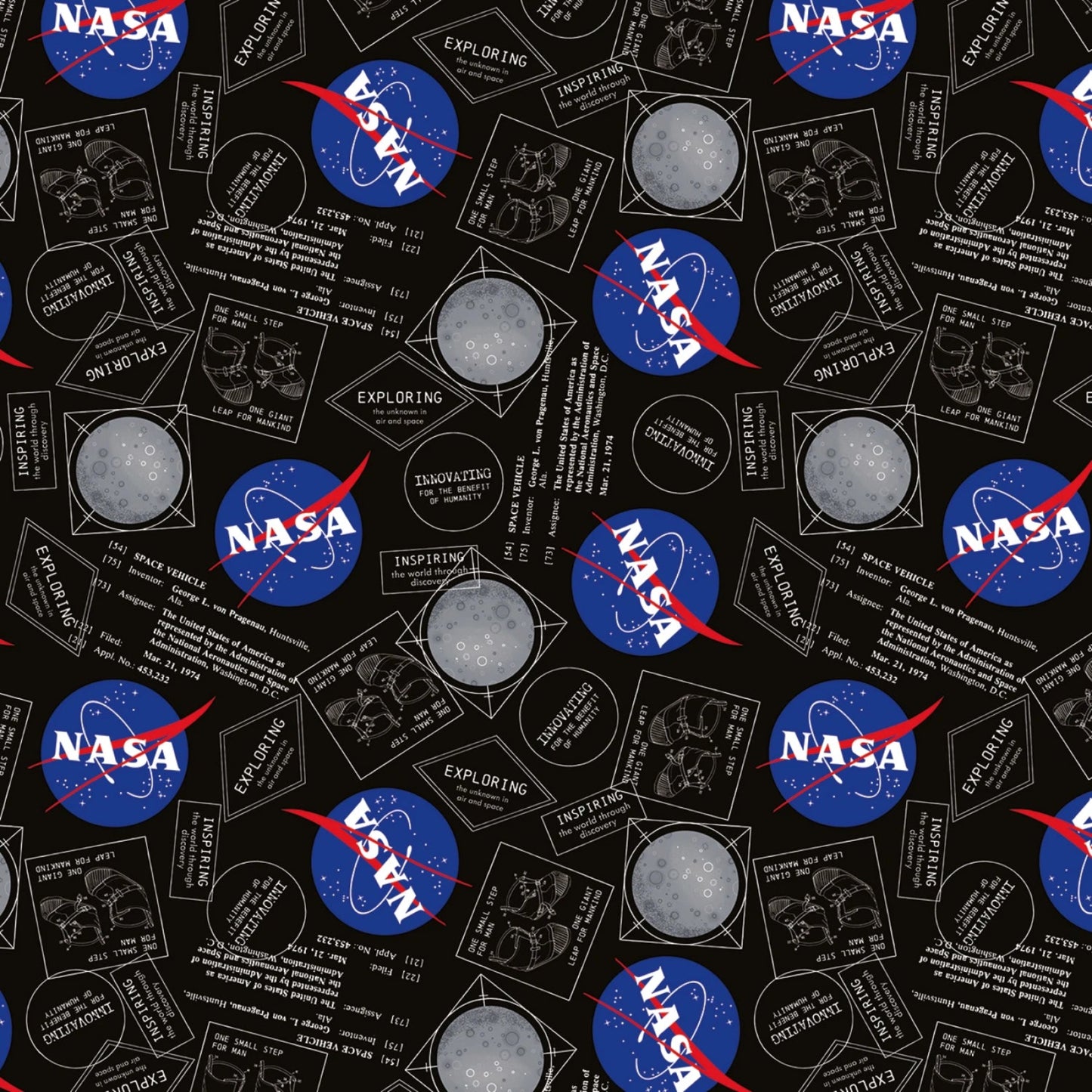 Outer Space - NASA Logo-BTY-Riley Blake