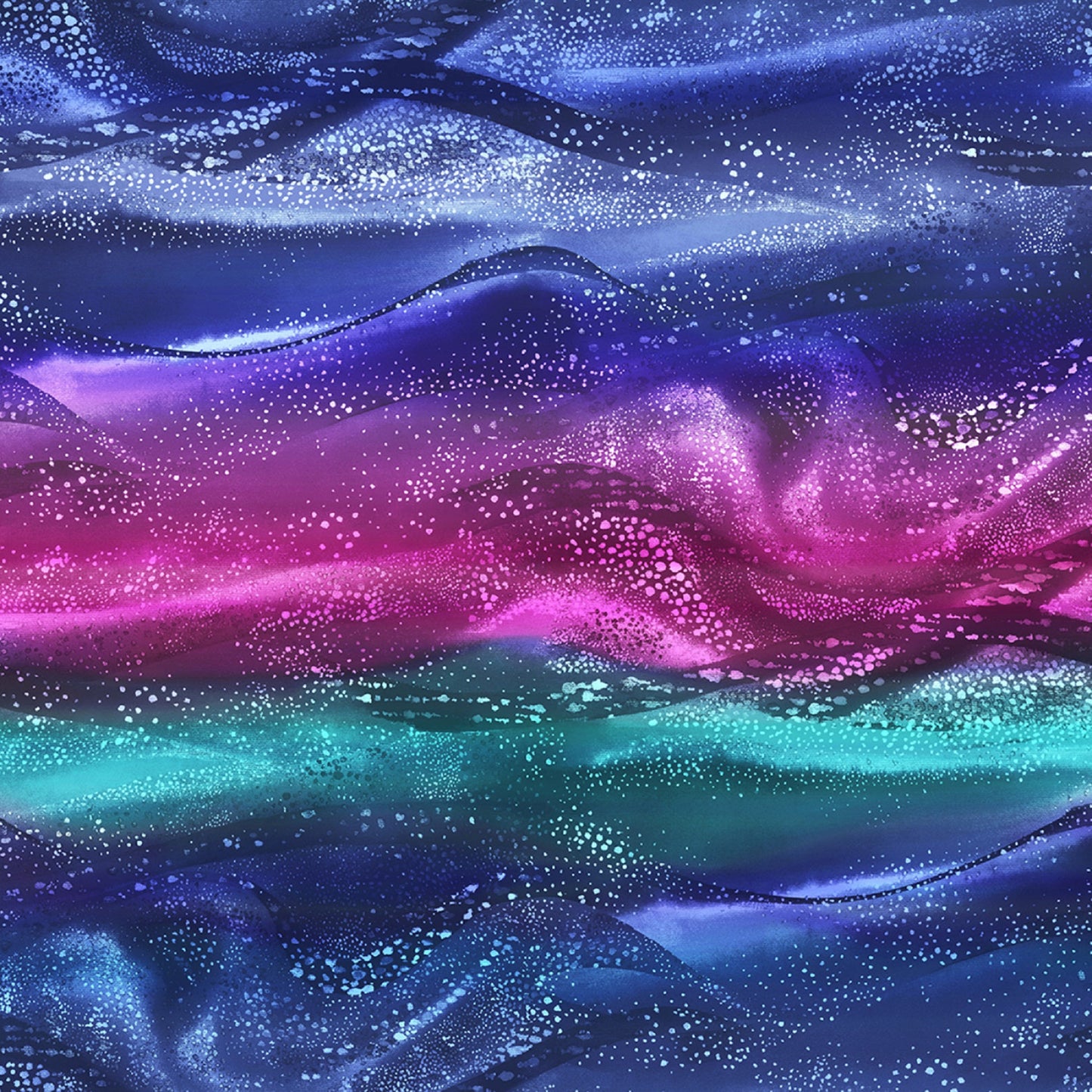 Navy and Plum Multi Waves-Freckle & Lollie-BTY