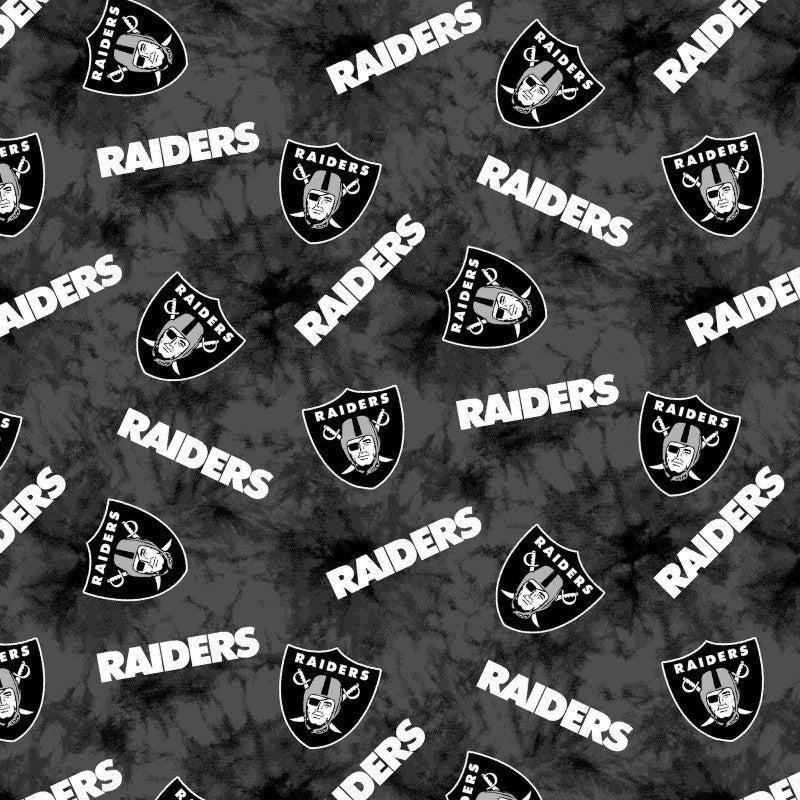 Las Vegas Raiders-Flannel Fabric-Tie Dye-Fabric Traditions-BTY