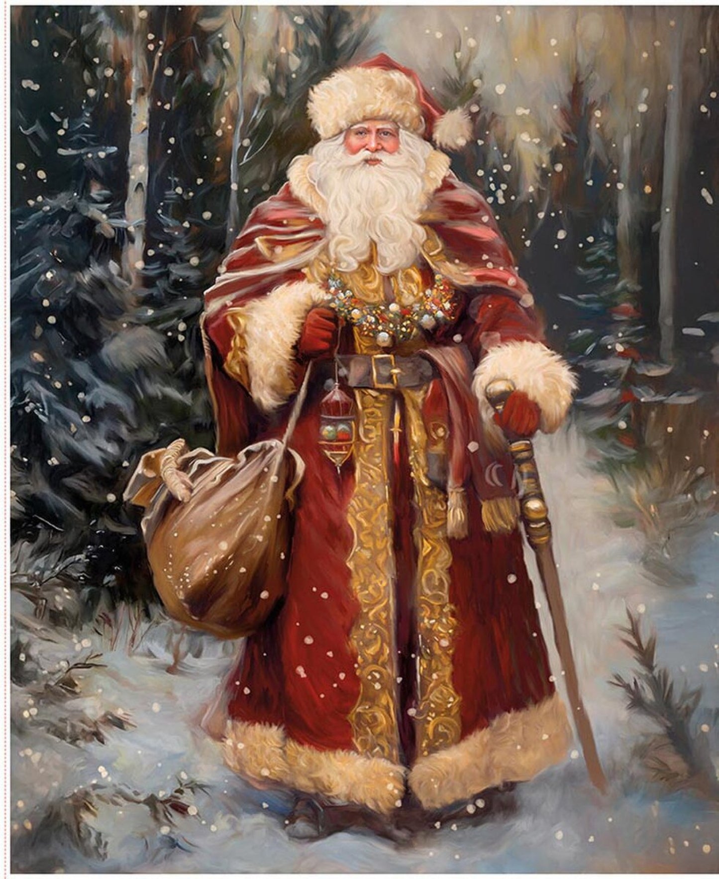 Picture a Christmas II - Victorian Santa Panel-Riley Blake
