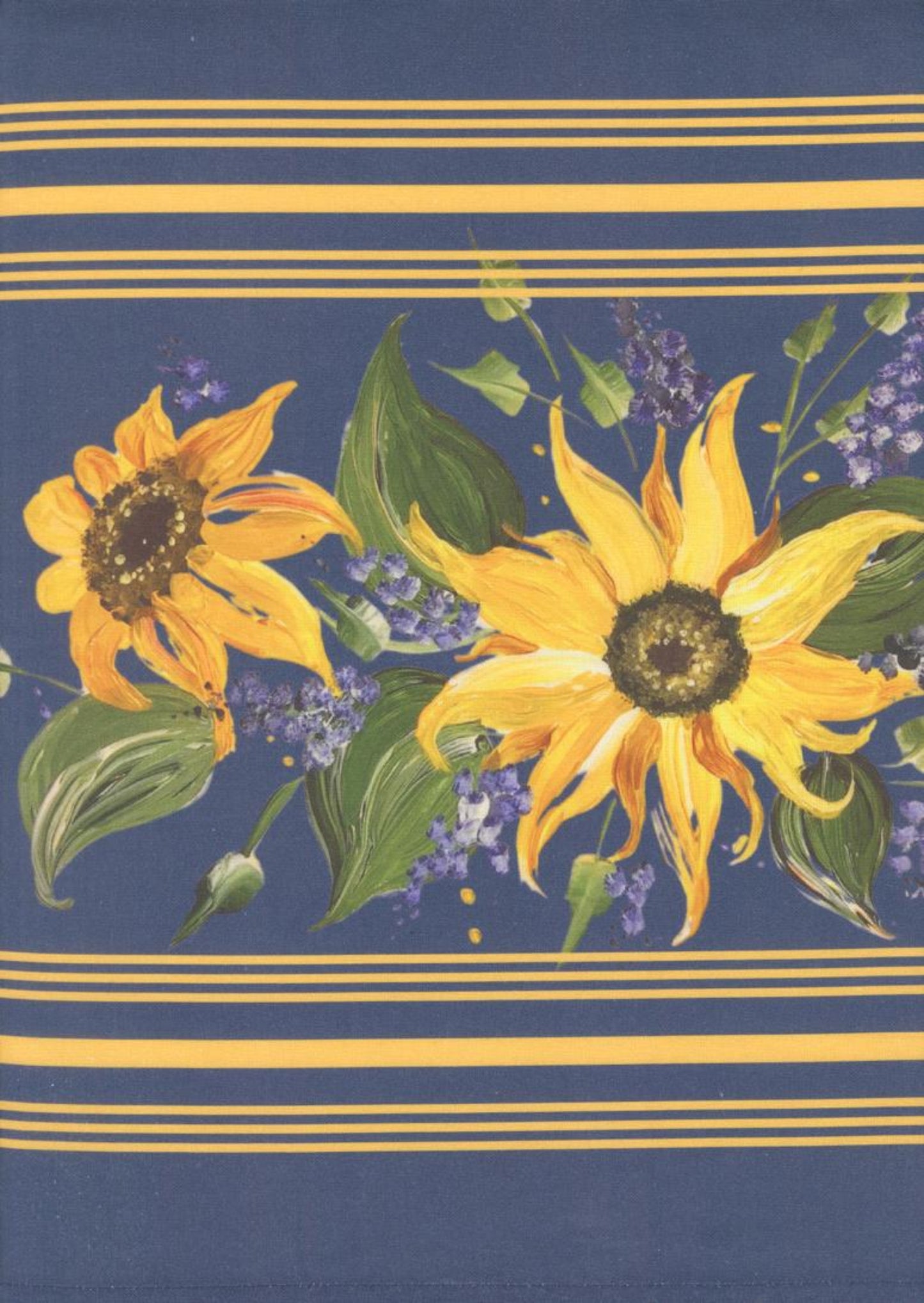 Summer Solstice Toweling-Nautical Blue-Sunflower-Moda-BTY-18 Inches Wide