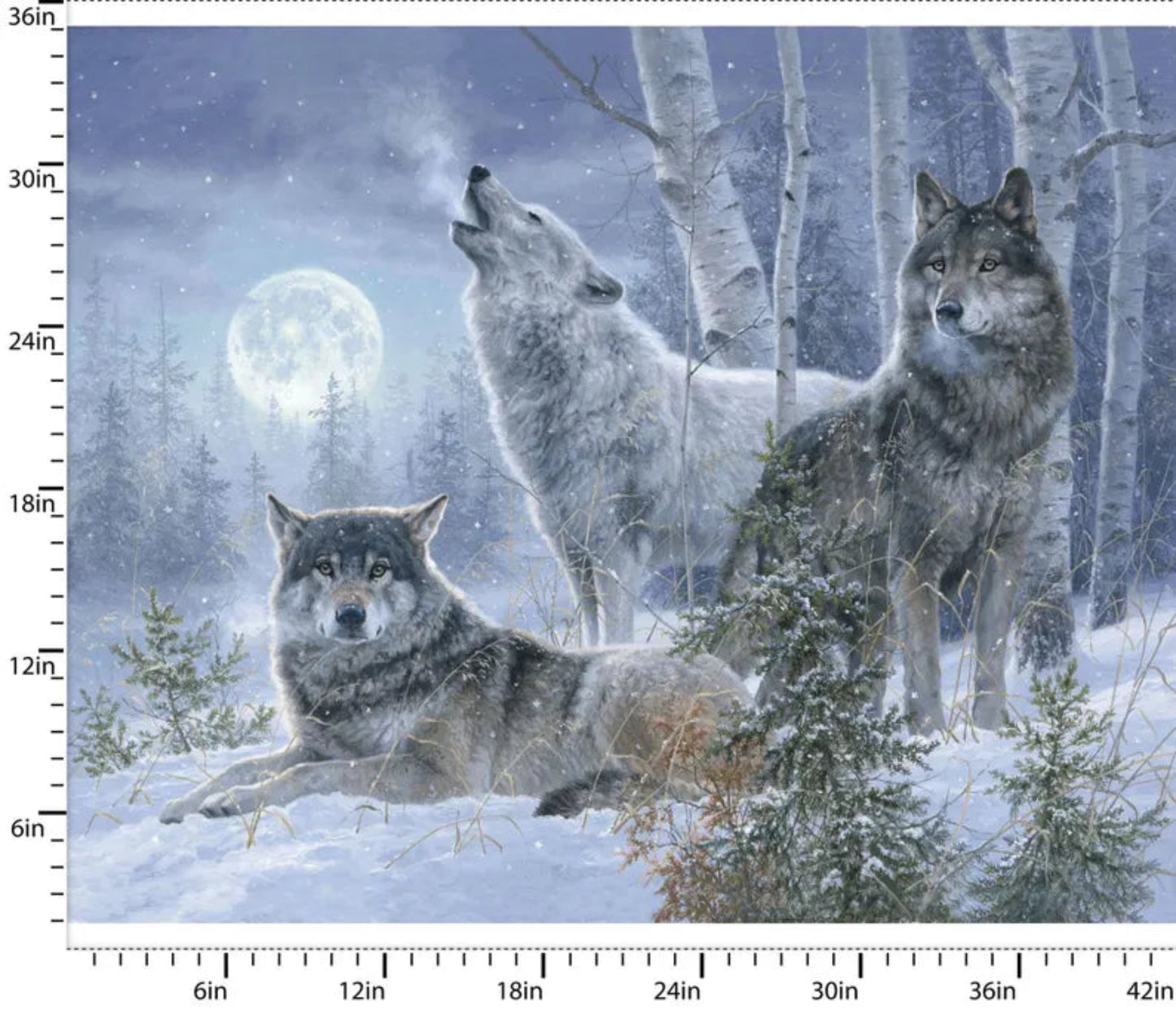Under The Moonlight-Under The Moonlight Panel-36 Inch Panel-3 Wishes