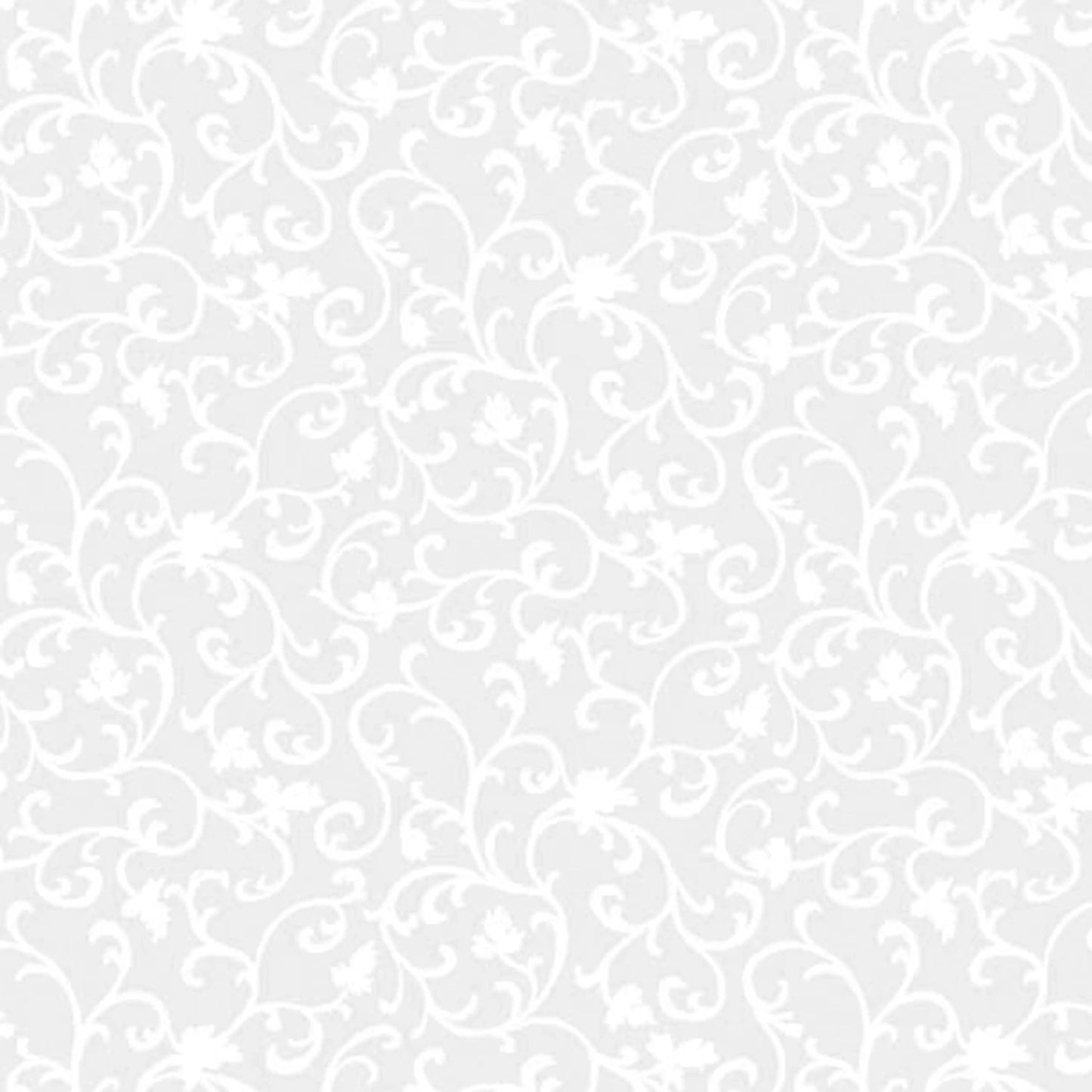 White on White Filigree Scrollwork Design-Wilmington Prints-BTY