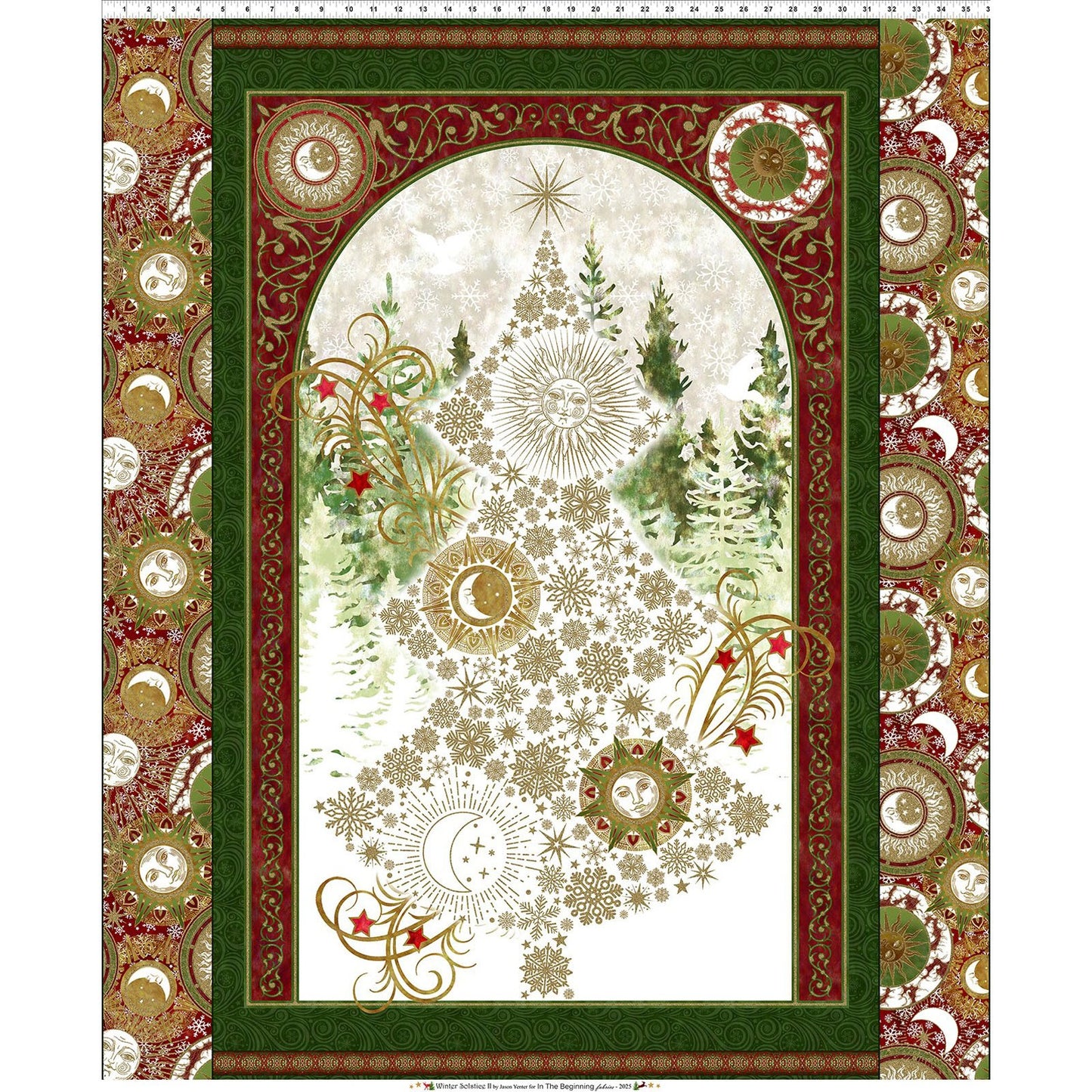 Winter Solstice II Panel-In The Beginning-1 Yard Panel
