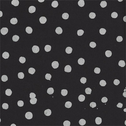 5720-Light Gray Dots on Black B/G-Batik Textiles-Fat Quarter