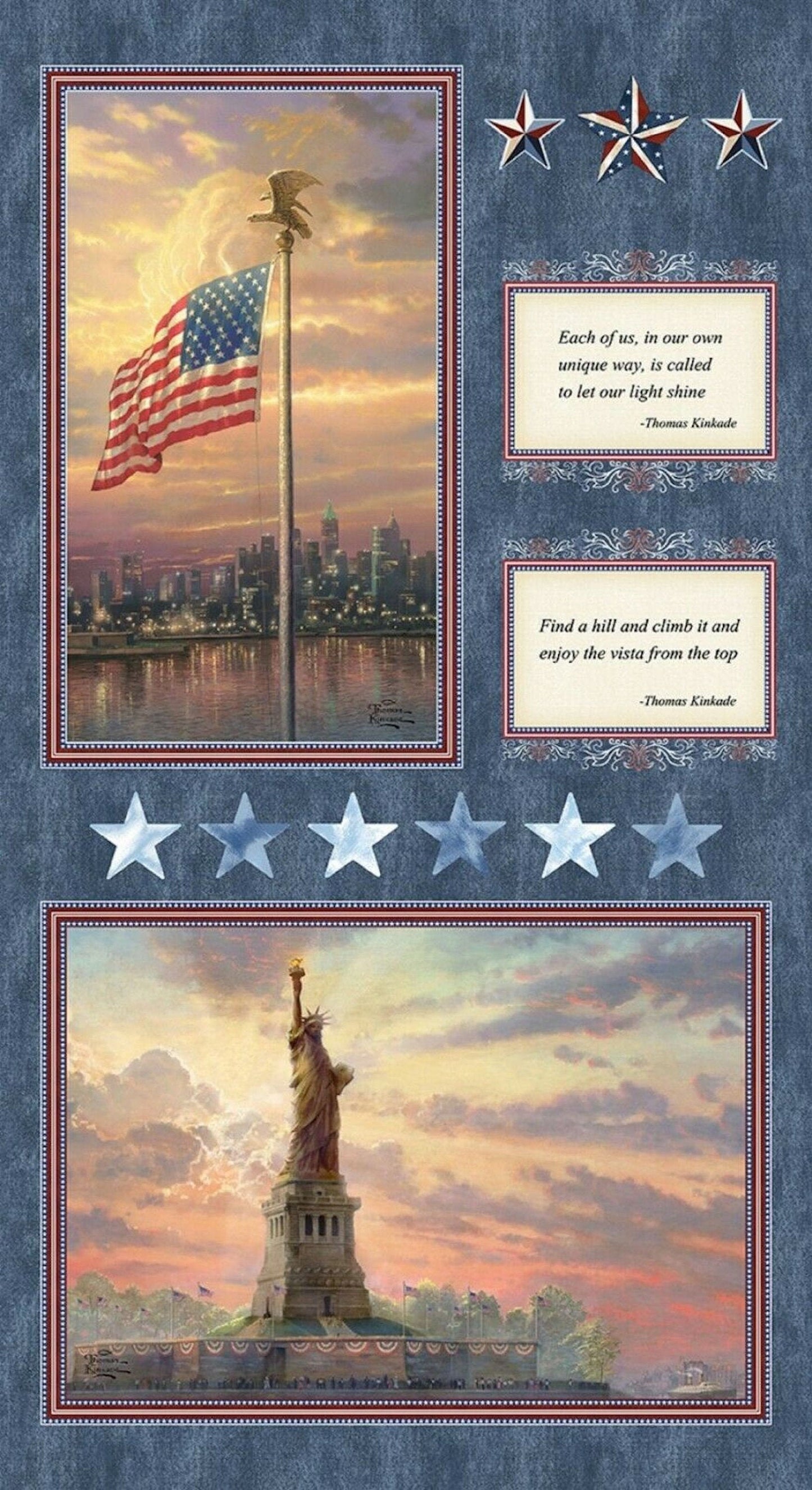 America Panel by Thomas Kinkade for Benartex Fabrics