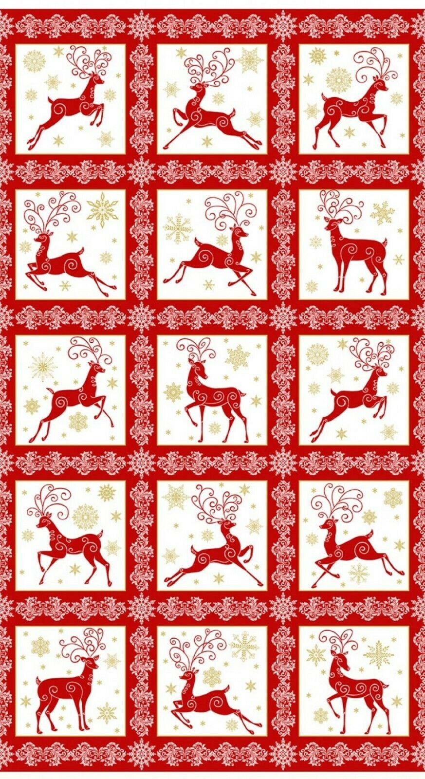 Deer Festival Panel by Benartex Fabrics