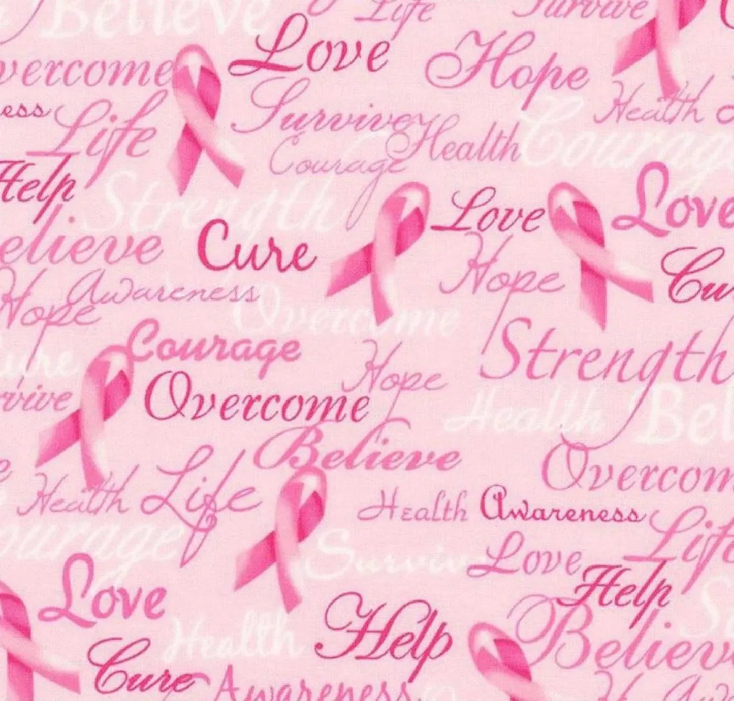 Breast Cancer-Words of Encouragement-BTY -Timeless Treasures