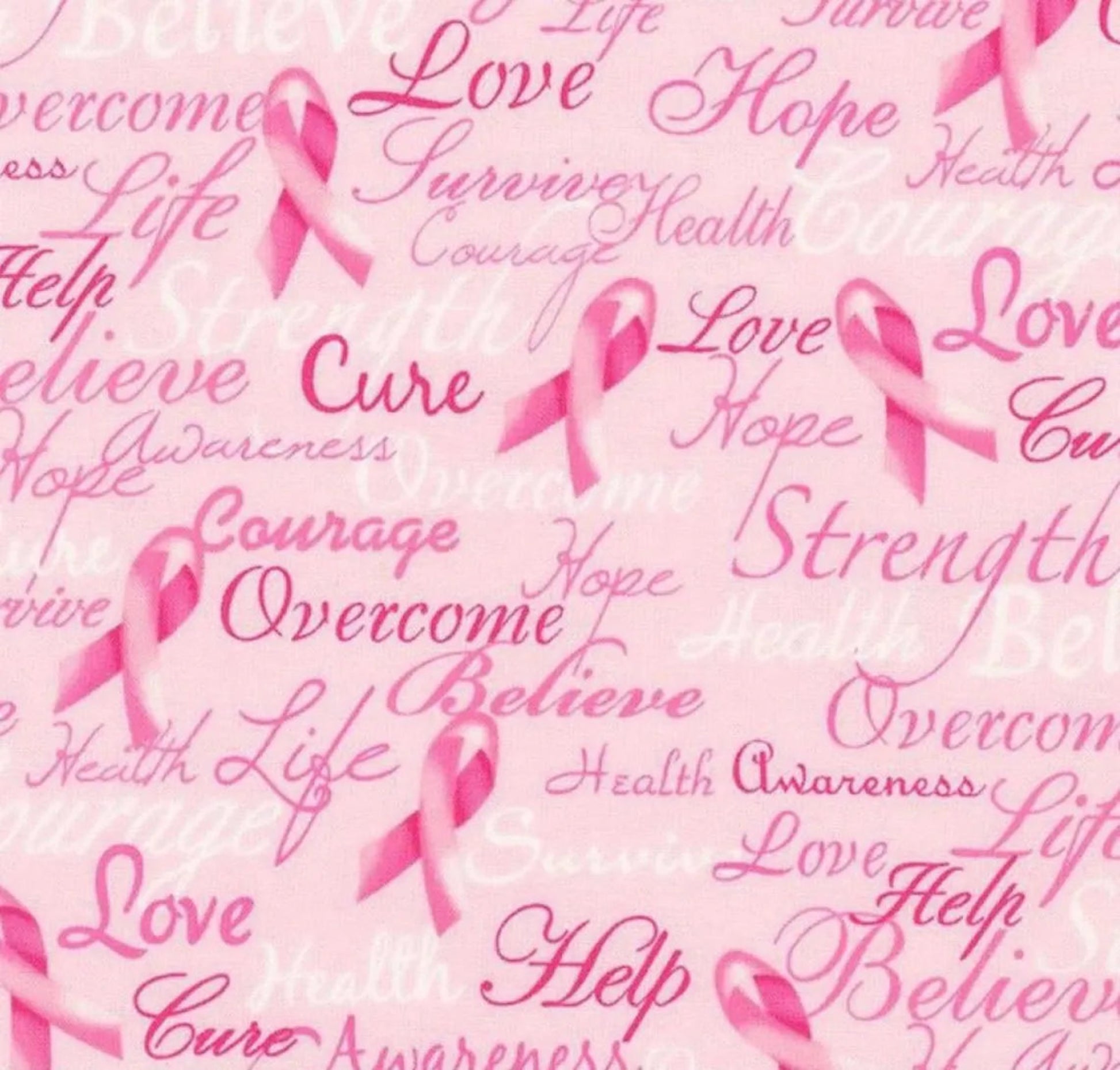 Breast Cancer-Words of Encouragement-BTY -Timeless Treasures