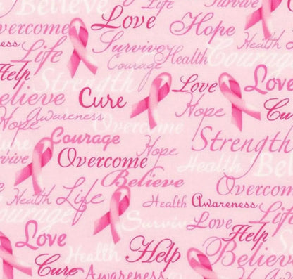 Breast Cancer-Words of Encouragement-BTY -Timeless Treasures