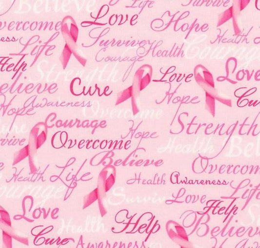 Breast Cancer-Words of Encouragement-BTY -Timeless Treasures