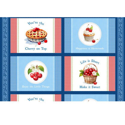 Sweet Cherry Placemat Panel by Wilmington Prints