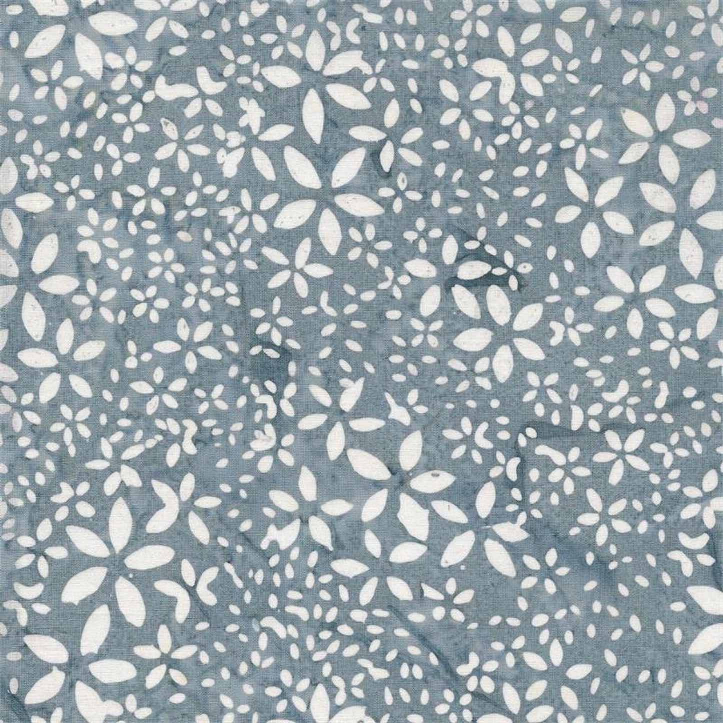 Batik Textiles-#5731-Novelty Print-White on Gray B/G-Fat Quarater