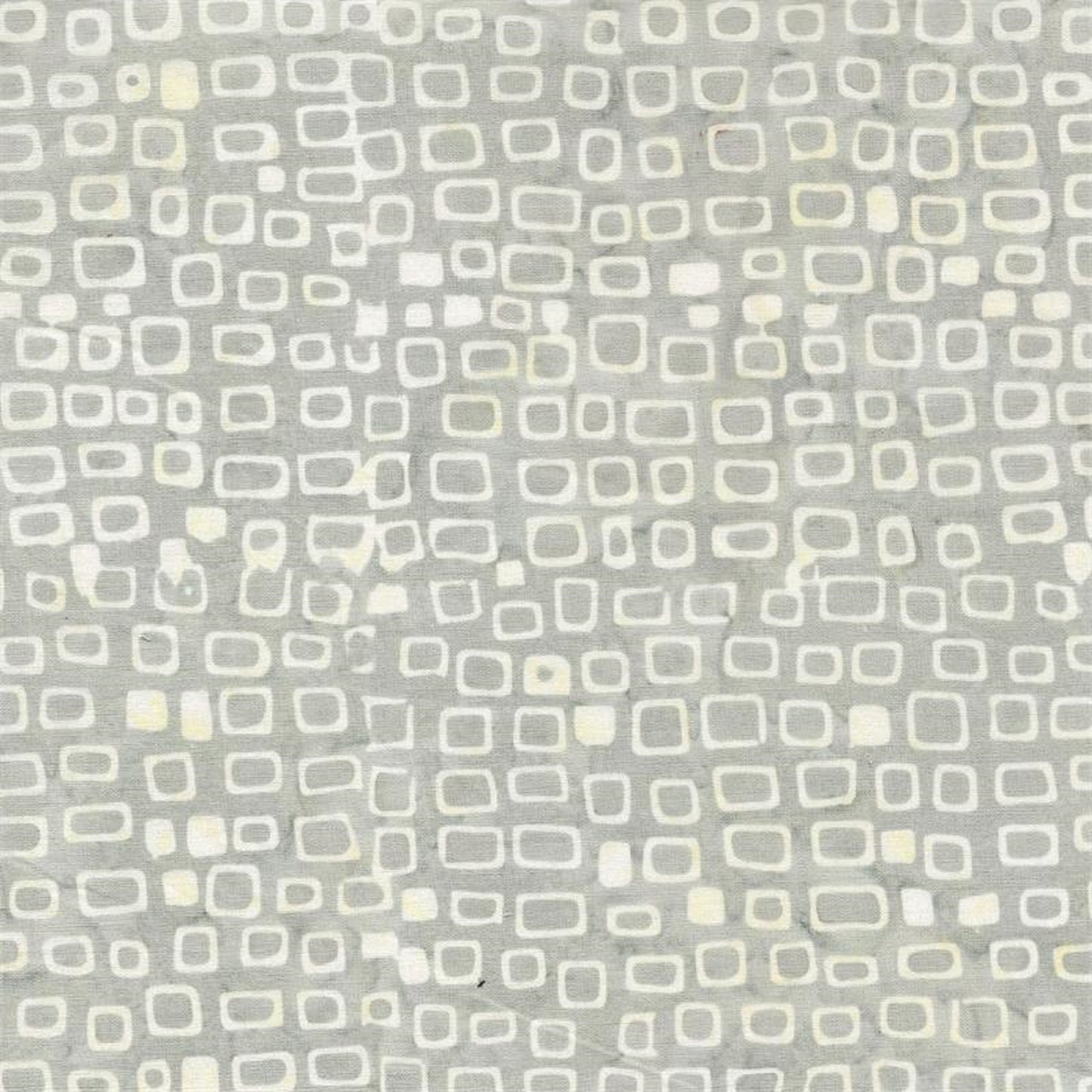 Batik Textiles-#5132-Cream Squares on Gray B/G-Fat Quarter