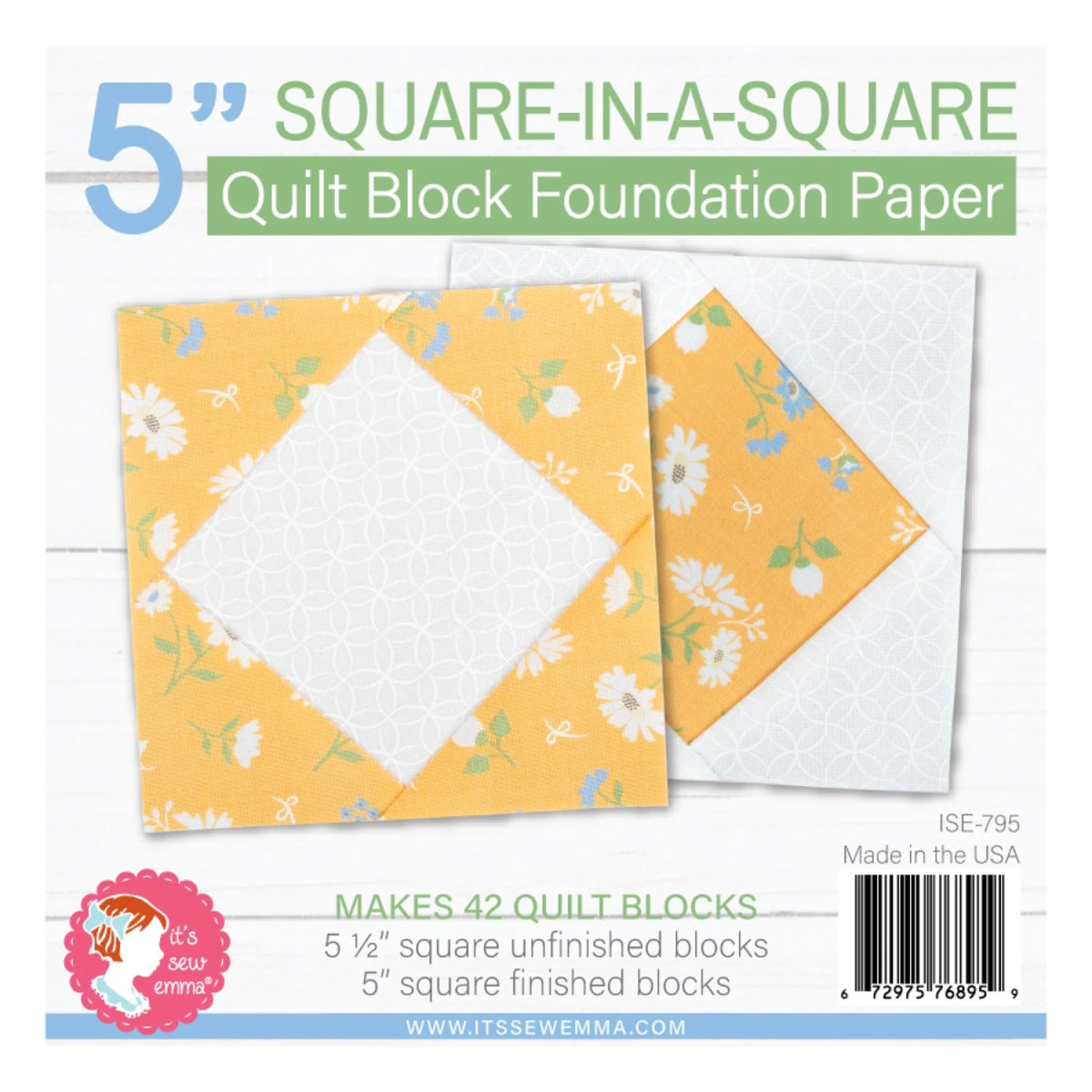 Square in a Square-5 Inch Foundation Papers-It's Sew Emma