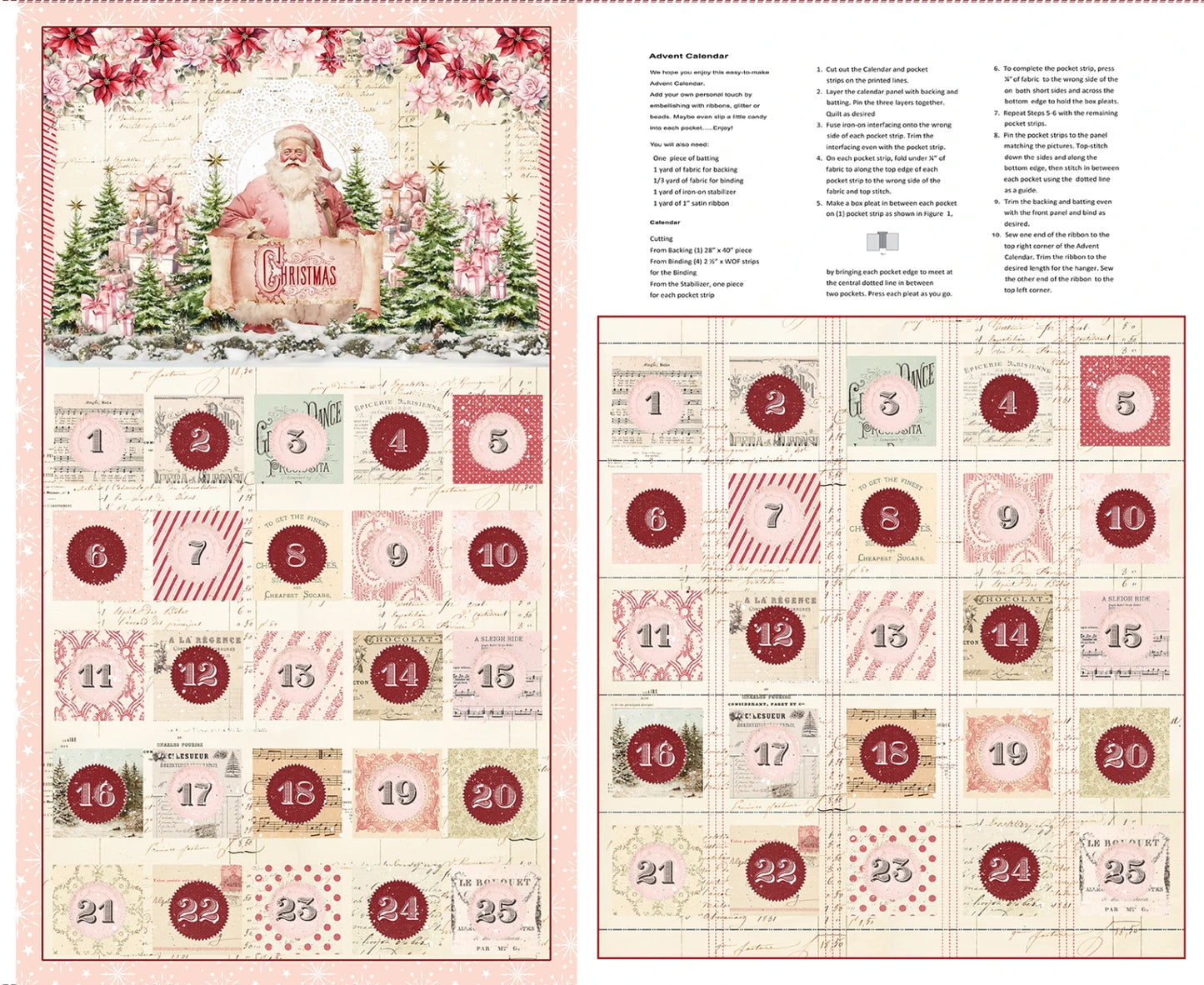 Christmas Magic Advent Calendar-Blank Quilting-Vintage Look