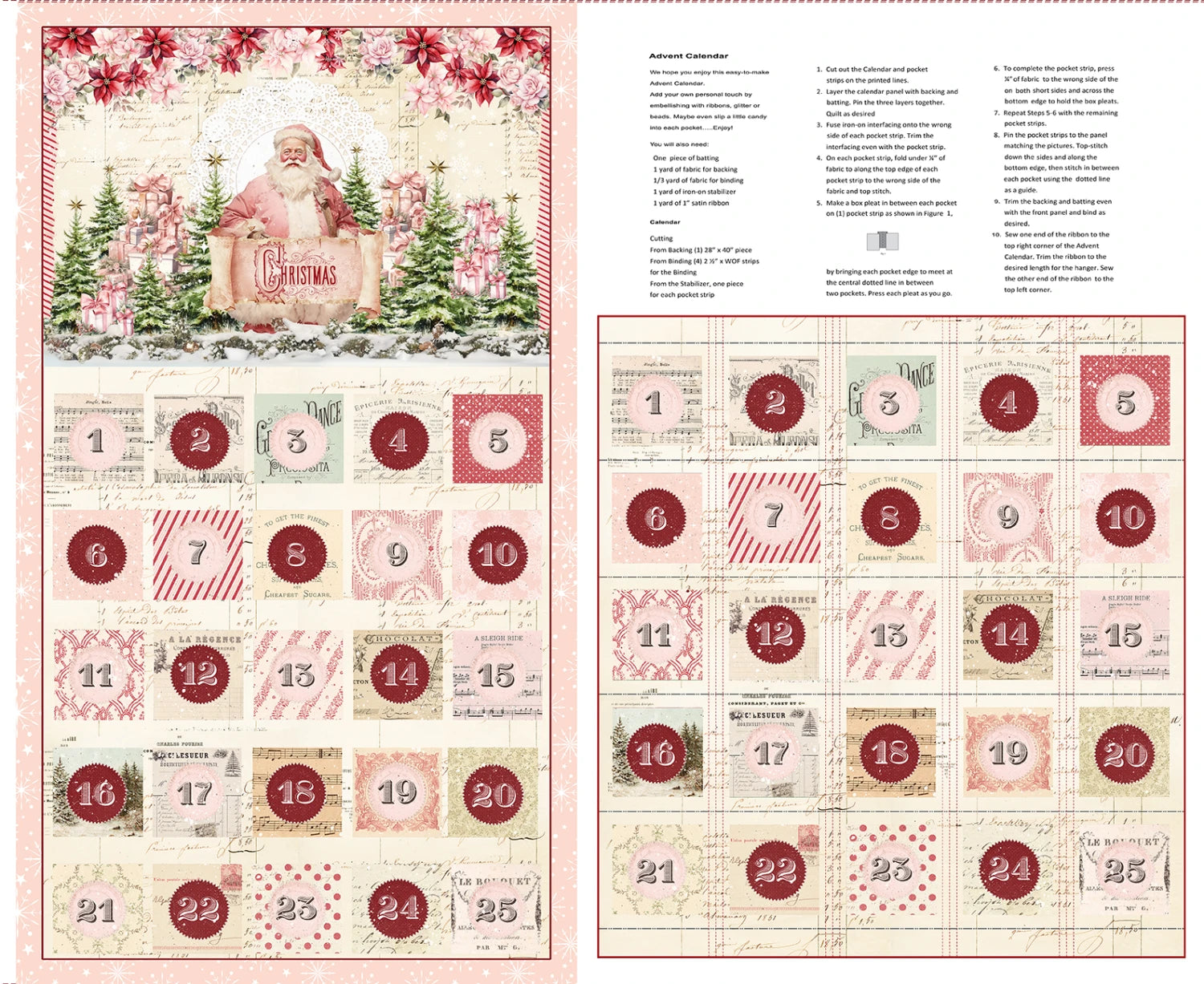 Christmas Magic Advent Calendar-Blank Quilting-Vintage Look