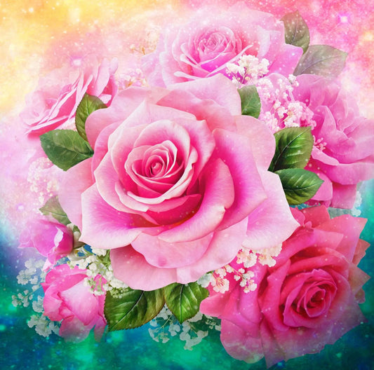 American Beauty Rose-Pink-Oasis Fabric-60 Inches Wide