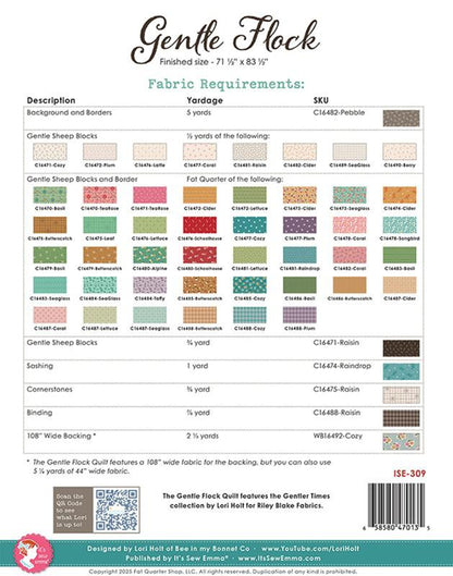 Gentle Flock Quilt Pattern by It's Sew Emma for Moda Fabrics