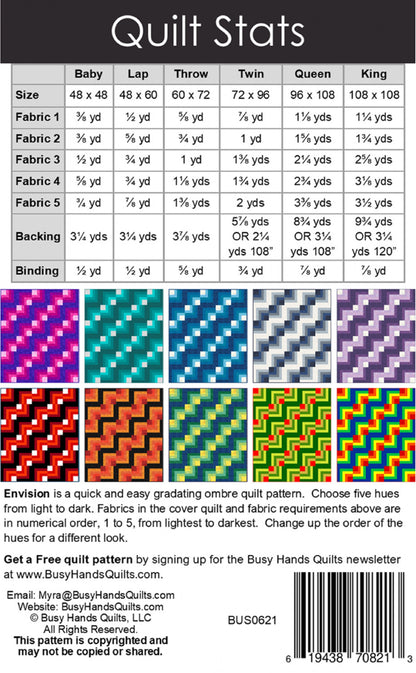 Envision Quilt Pattern by Busy Hands Quilts