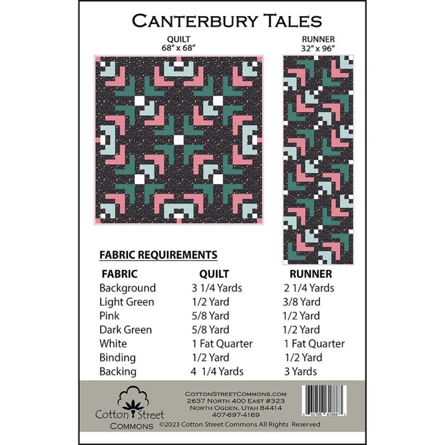 Canterbury Tales Quilt Pattern #256-Cotton Street Commons