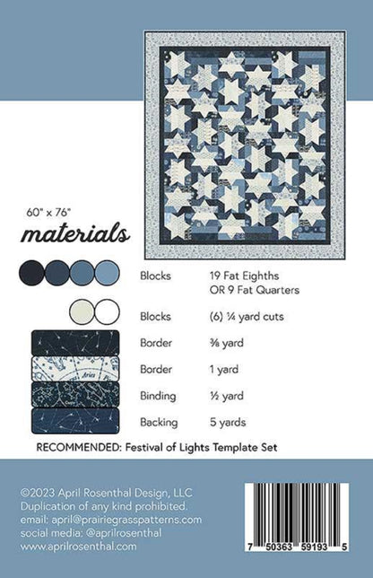 Festival of Stars Quilt Pattern by Prairie Grass Patterns