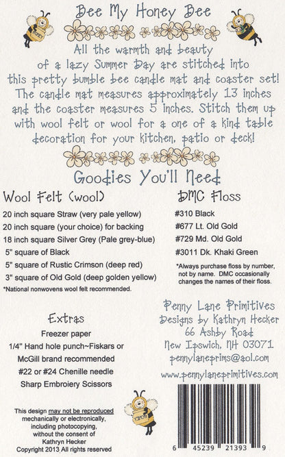 Candle Mat & Coaster Set Pattern by Penny Lane Primitives