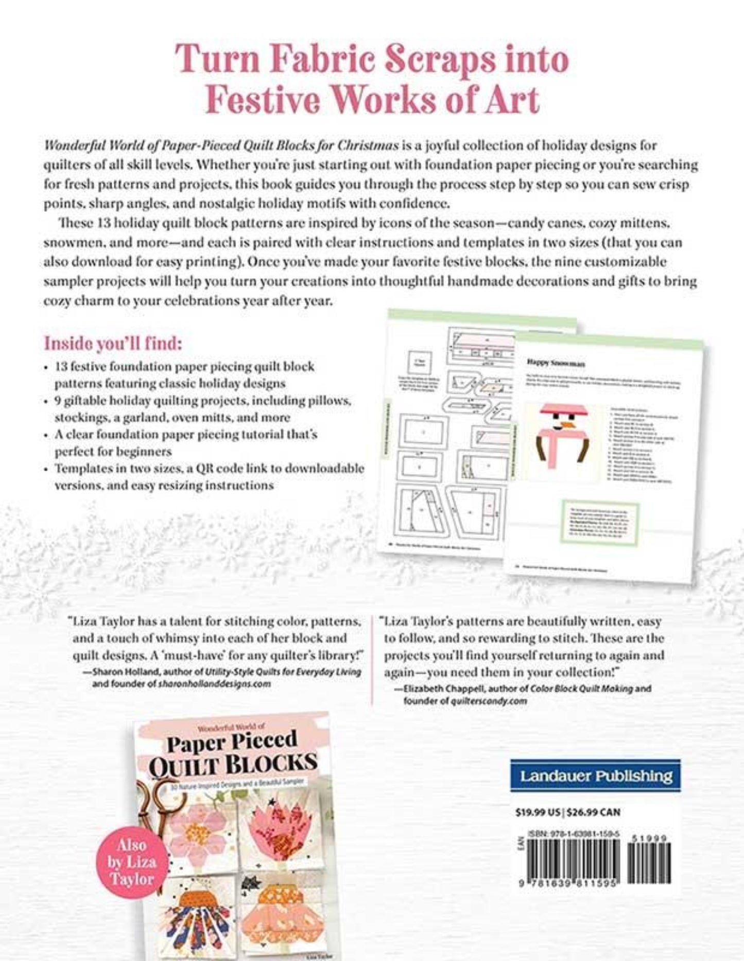 Paper-Pieced Quilt Blocks for Christmas-Liza Taylor