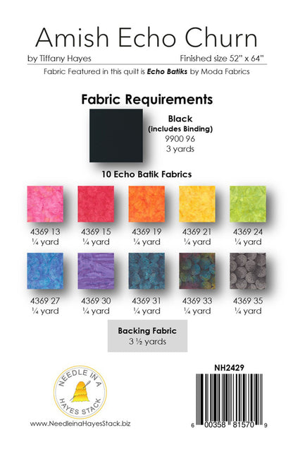 Amish Echo Churn Quilt Pattern by Needle in a Hayes Stack