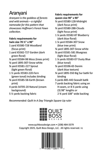 Aranyani Quilt Pattern by Quilt Boss Designs