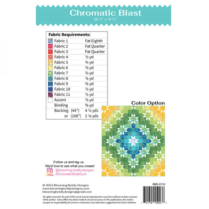 Chromatic Blast Quilt Pattern by Blooming Boldly Designs