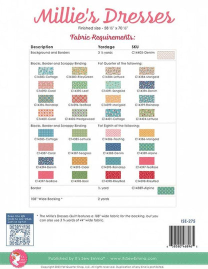Millie's Dresses Quilt Pattern by It's Sew Emma