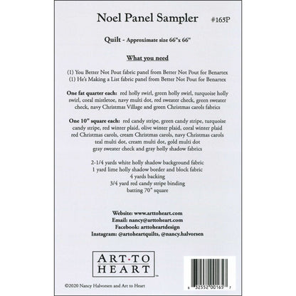 Noel Panel Sampler Pattern by Art to Heart