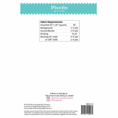 Pixelle Quilt Pattern by Blooming Boldly Designs-10 Inch Square Friendly