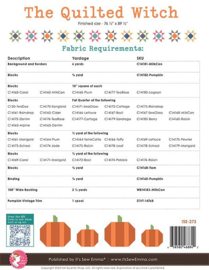 The Quilted Witch Pattern by Lori Holt-Bee In My Bonnet For Moda Fabrics
