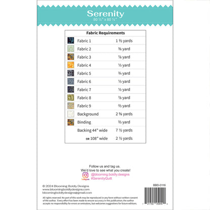 Serenity Quilt Pattern by Blooming Boldly Designs