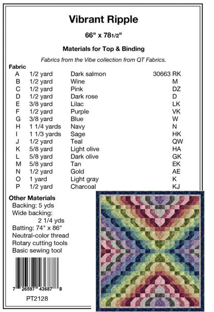Vibrant Ripple Quilt Pattern-Pine Tree Country Quilts