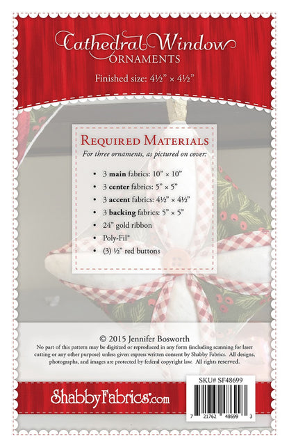 Cathedral Window Ornaments Pattern by Shabby Fabrics